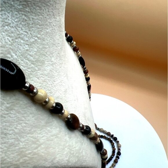 Vintage Chaps Beaded Necklace & Bracelet Set.  C23 - Picture 8 of 16